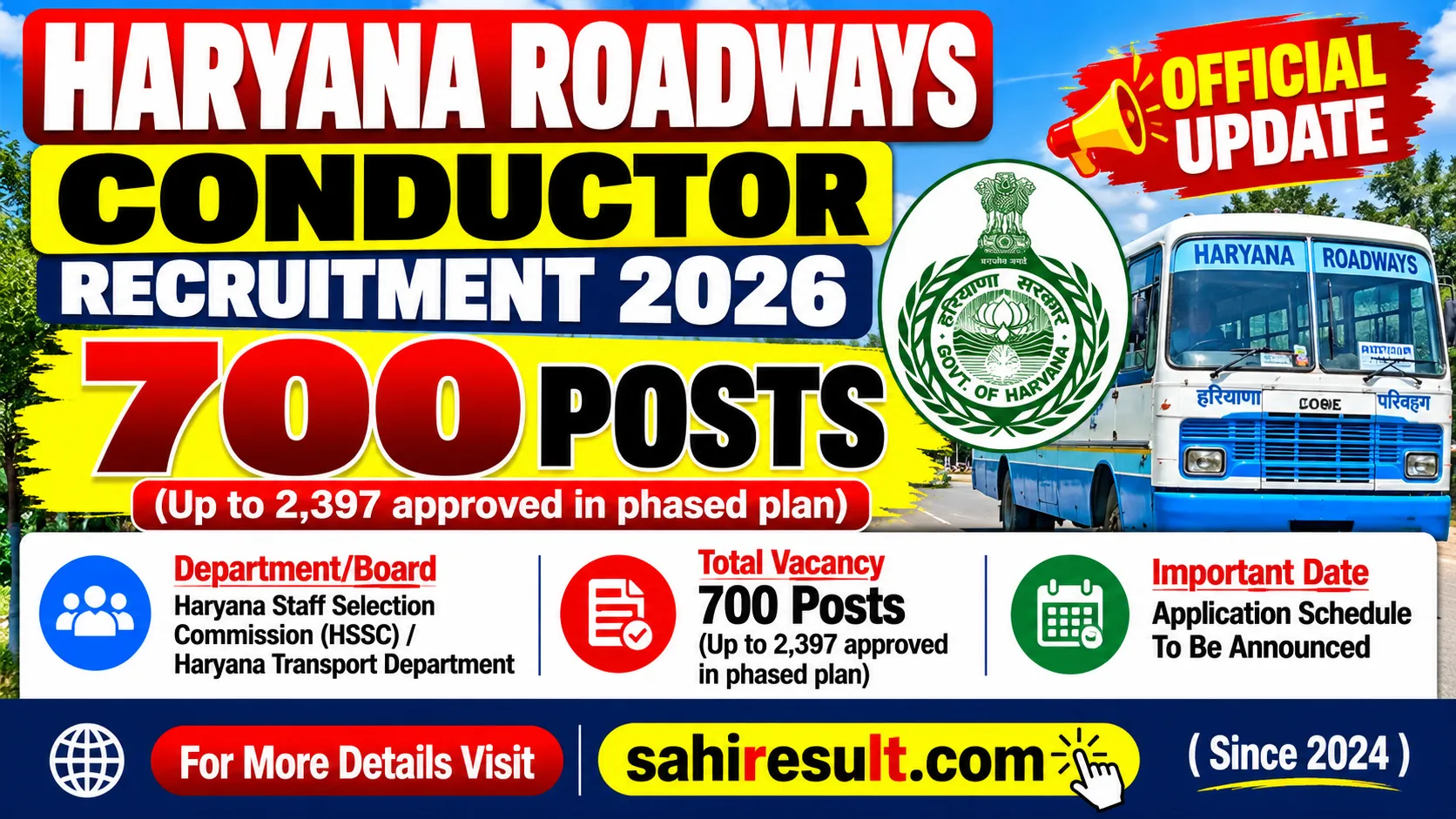 Haryana Roadways Conductor Recruitment 2026
