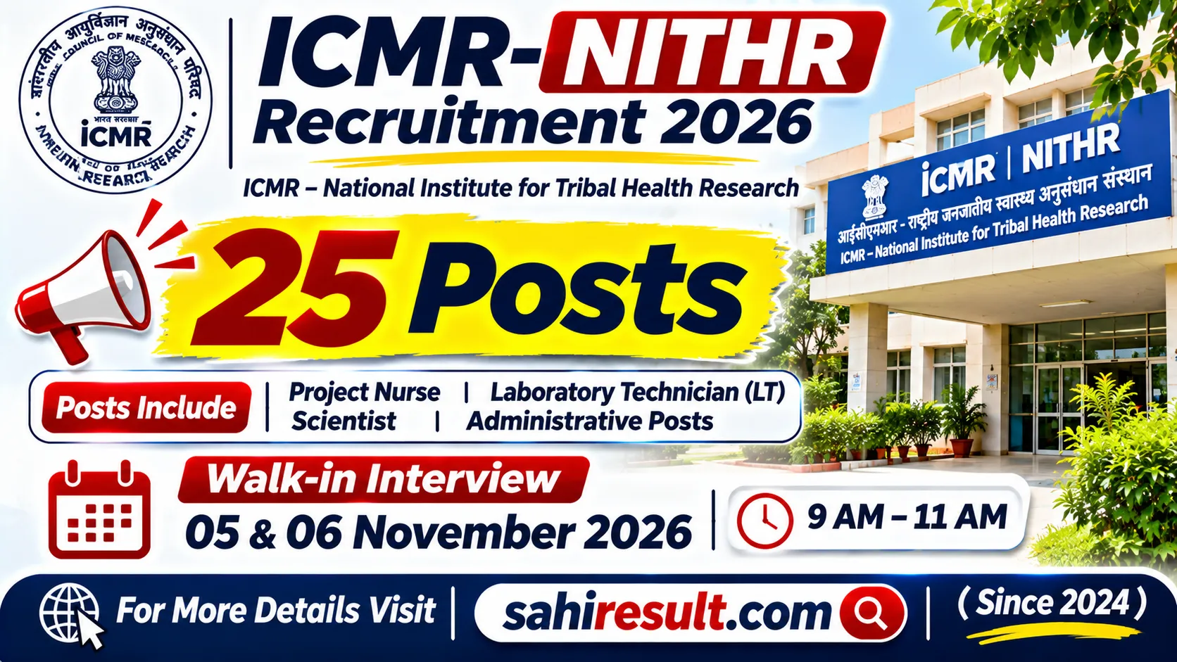 ICMR NITHR Recruitment 2026