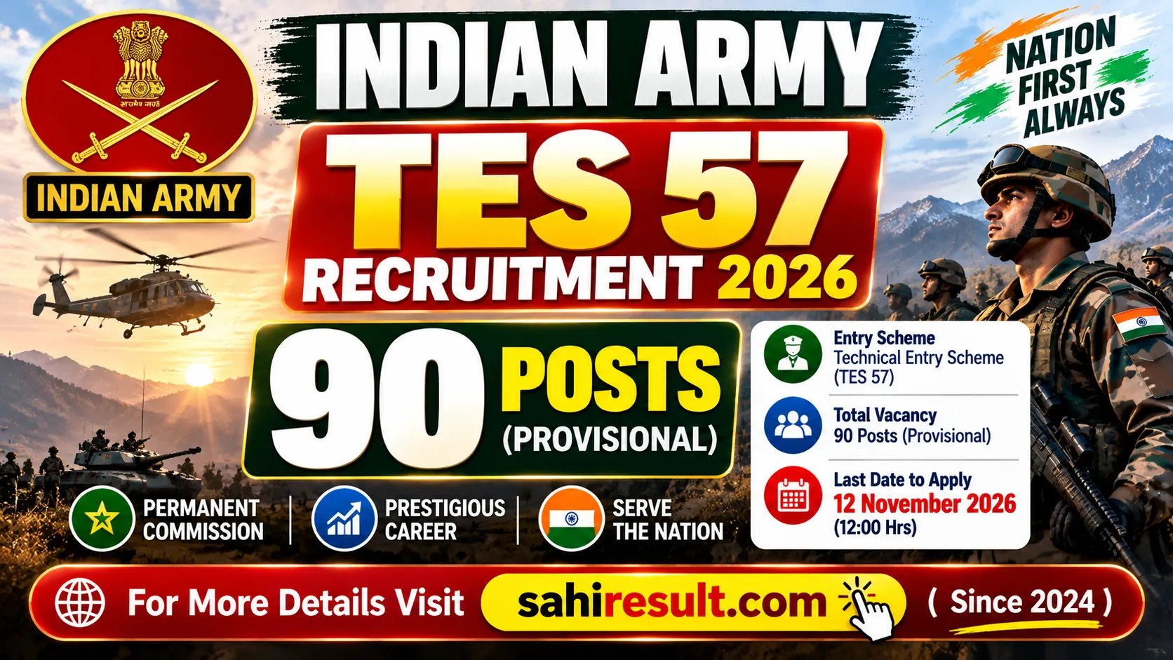 Indian Army TES 57 Recruitment 2026 Indian Army TES 57 Recruitment 2026