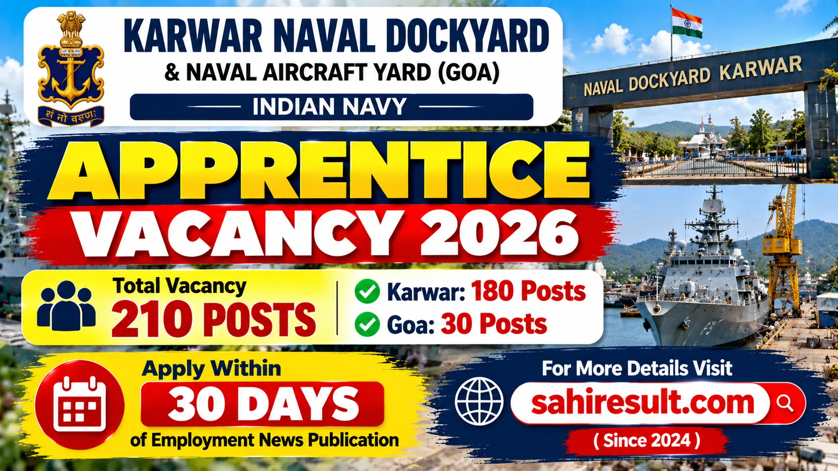 Karwar Naval Dockyard Apprentice Vacancy 2026